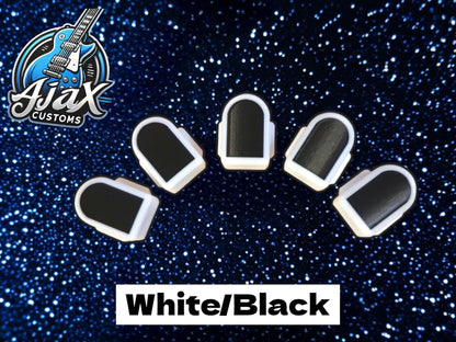 Premium Dual-Color Fret Buttons | Ultra-Smooth Slide Surface | Clone Hero / Guitar Hero White Black