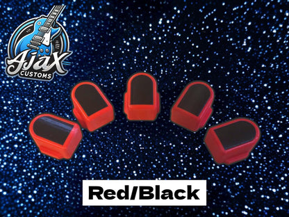 Premium Dual-Color Fret Buttons | Ultra-Smooth Slide Surface | Clone Hero / Guitar Hero Red Black