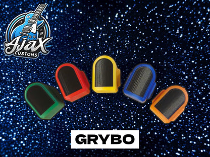 Premium Dual-Color Fret Buttons | Ultra-Smooth Slide Surface | Clone Hero / Guitar Hero GRYBO