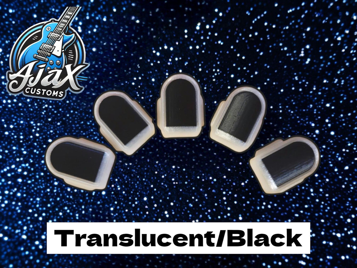 Premium Dual-Color Fret Buttons | Ultra-Smooth Slide Surface | Clone Hero / Guitar Hero Translucent Black