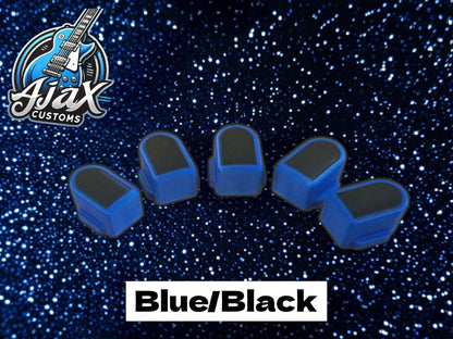 Premium Dual-Color Fret Buttons | Ultra-Smooth Slide Surface | Clone Hero / Guitar Hero Blue Black