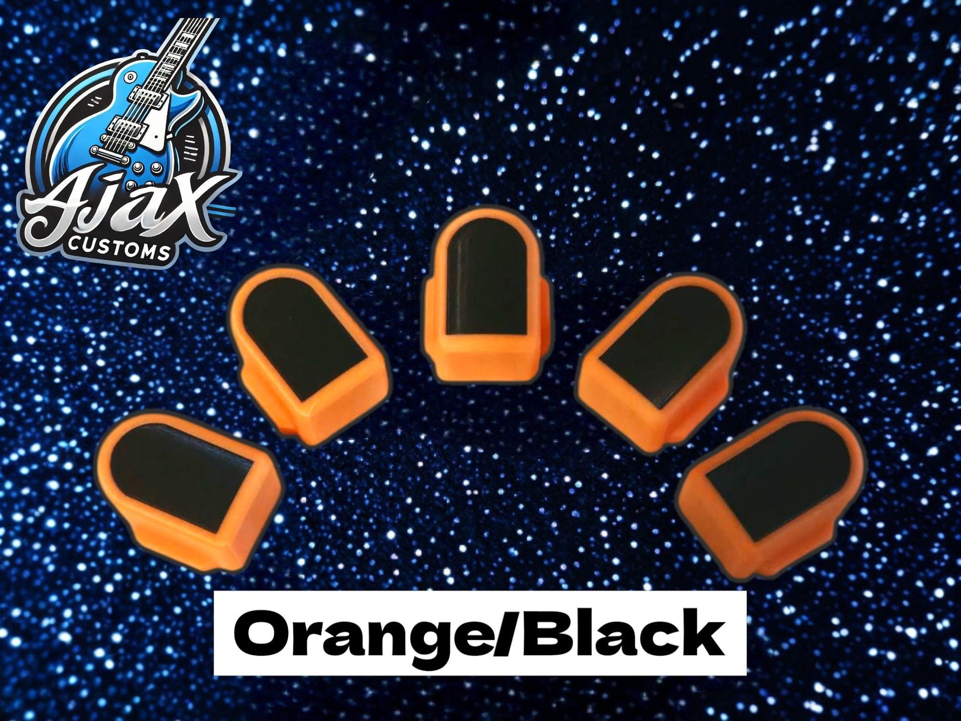 Premium Dual-Color Fret Buttons | Ultra-Smooth Slide Surface | Clone Hero / Guitar Hero Orange Black