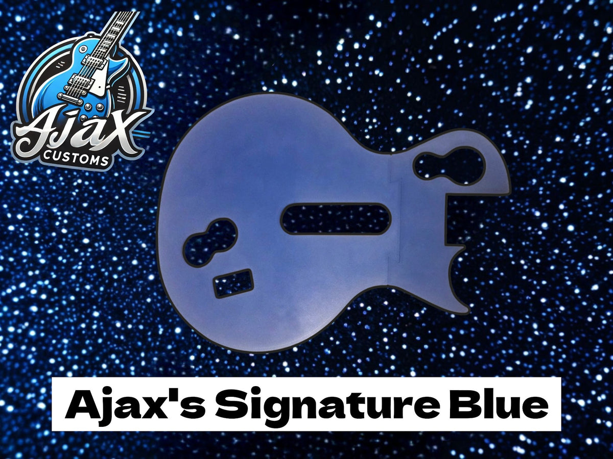 Custom 3D printed faceplate for Guitar Hero controllers Ajax Blue