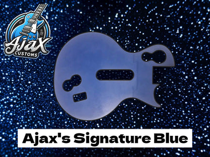 Custom 3D printed faceplate for Guitar Hero controllers Ajax Blue