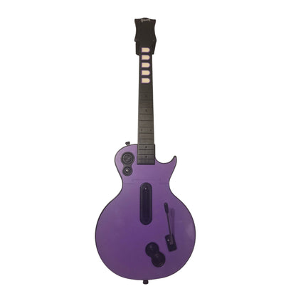 Custom Clone Hero Les Paul Controller with Purple Faceplate and 2-tone frets