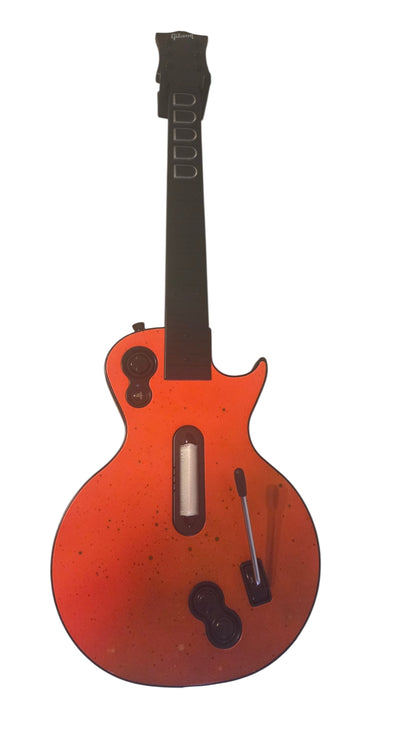 Custom Clone Hero LP with "Red Striker" Painted Faceplate, Dual Color Frets, 1000hz Poll Rate, Mech Switches
